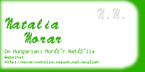 natalia morar business card